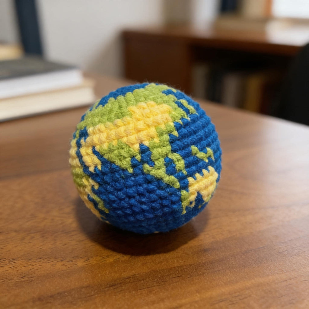 Crochet Earth Plush | Handmade Amigurumi Globe | Educational Toy