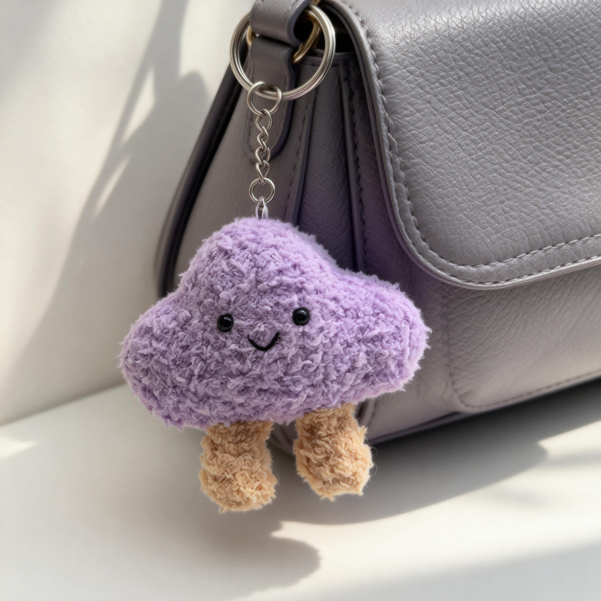 Handmade Crochet Cloud Plush |  Cloud Bag Charm | Amigurumi Desk Decor | Gift