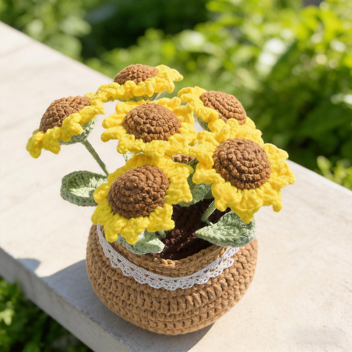 Crochet Sunflower Pot|Amigurumi Sunflower Gift | Mini Potted Plant