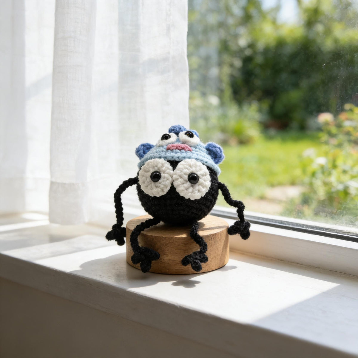 Handmade Black Round Crochet Plushies