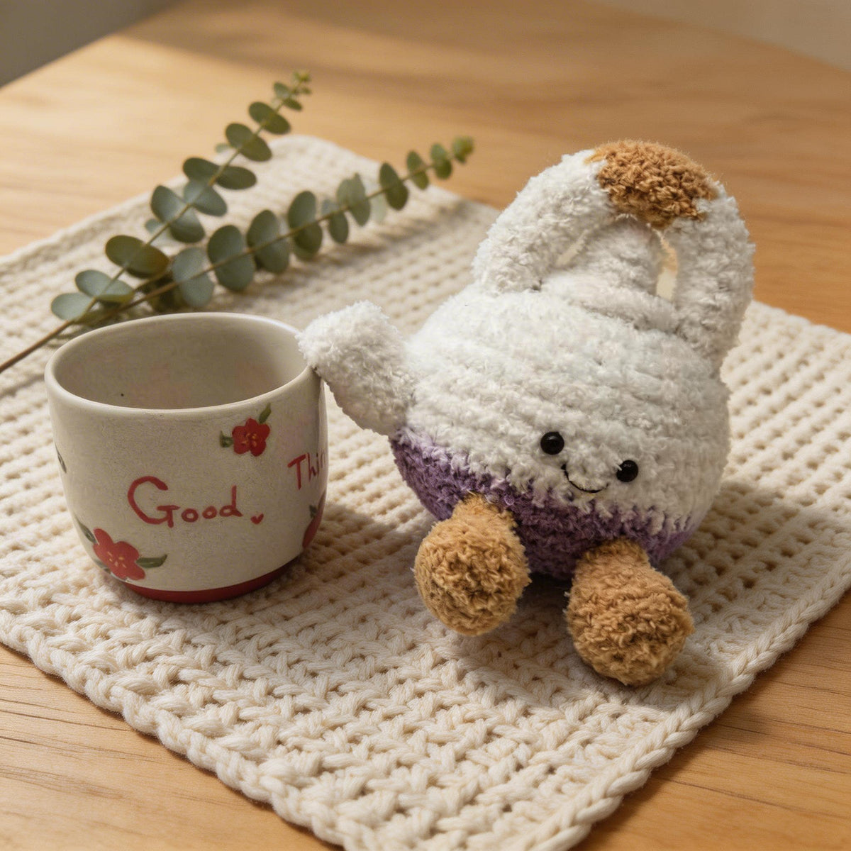 Crochet Jellycat inspired Plush, Handmade Amigurumi Teapot and Dessert Dolls,  Desk Decor Gift
