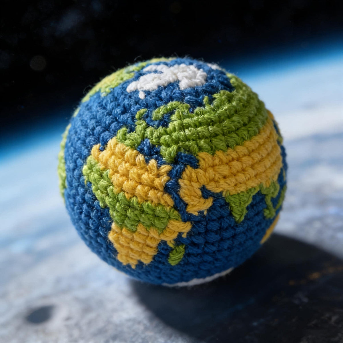 Crochet Earth Plush | Handmade Amigurumi Globe | Educational Toy