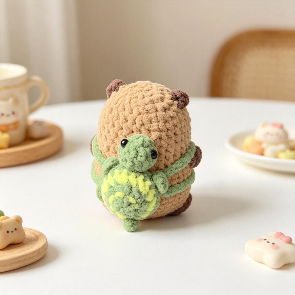 Crochet Woodland Animal Plush, Handmade Animal Costume Doll, Amigurumi Desk Decor