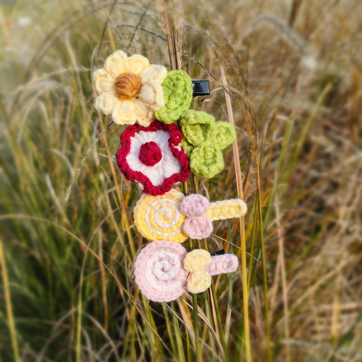 Handmade Crochet Hair Clips, Animal & Fruit Hair Accessories, Gift for Kids and Adults