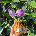 Handmade Crochet Tulip Bouquet | Amigurumi Flower Decor | Knitted Tulips|  Desk Ornament | Gift for Her