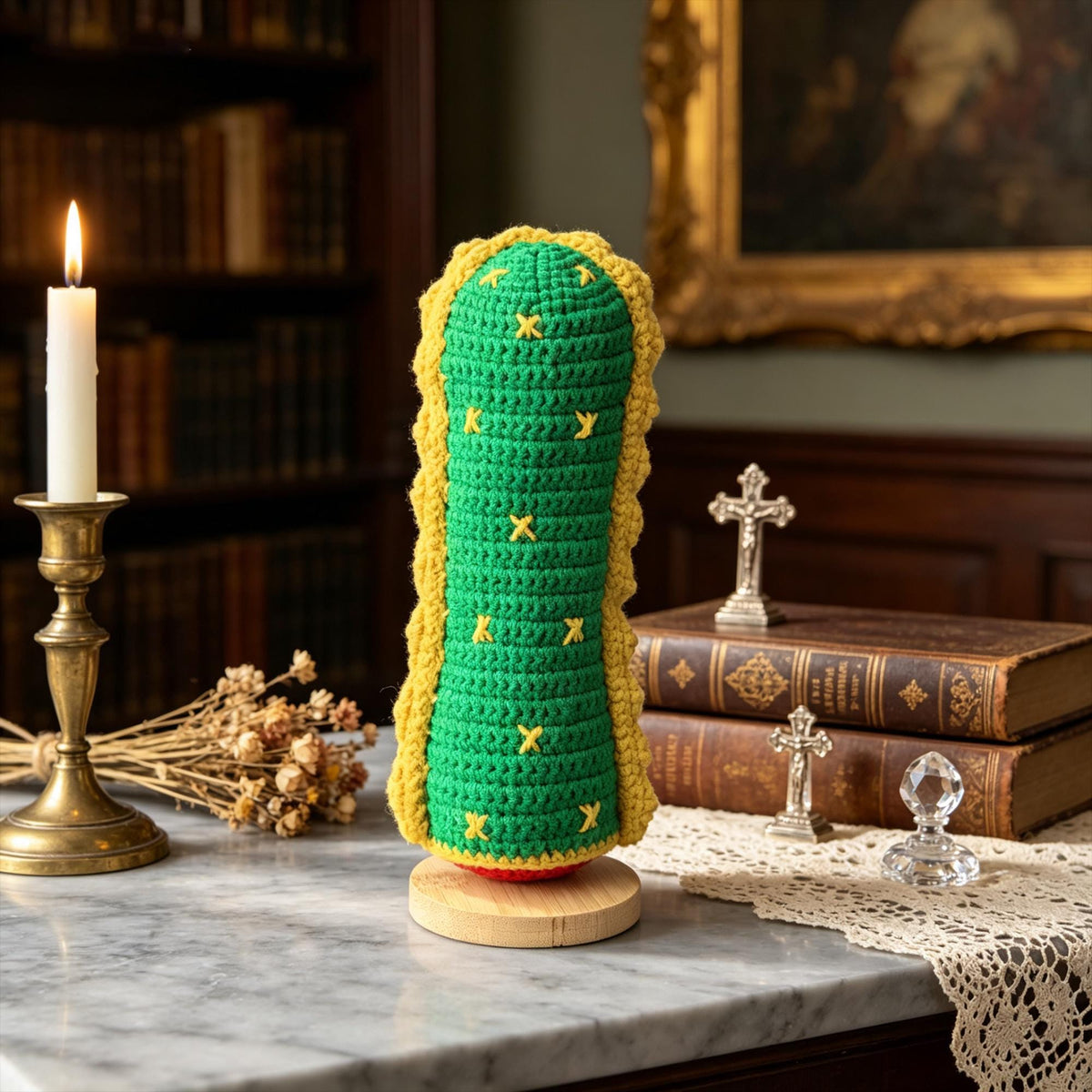 Crochet Virgin Mary Doll, Handmade Catholic Decor, Christian Gift, Amigurumi Religious Figure