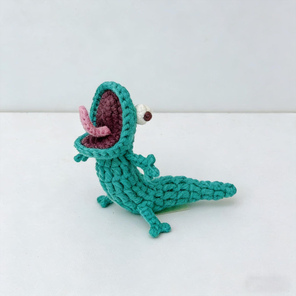 Crochet Mini Lizard Keychain | Handmade Amigurumi Animal Toy | Crocodile Doll | Funny Gift | Bag Charm