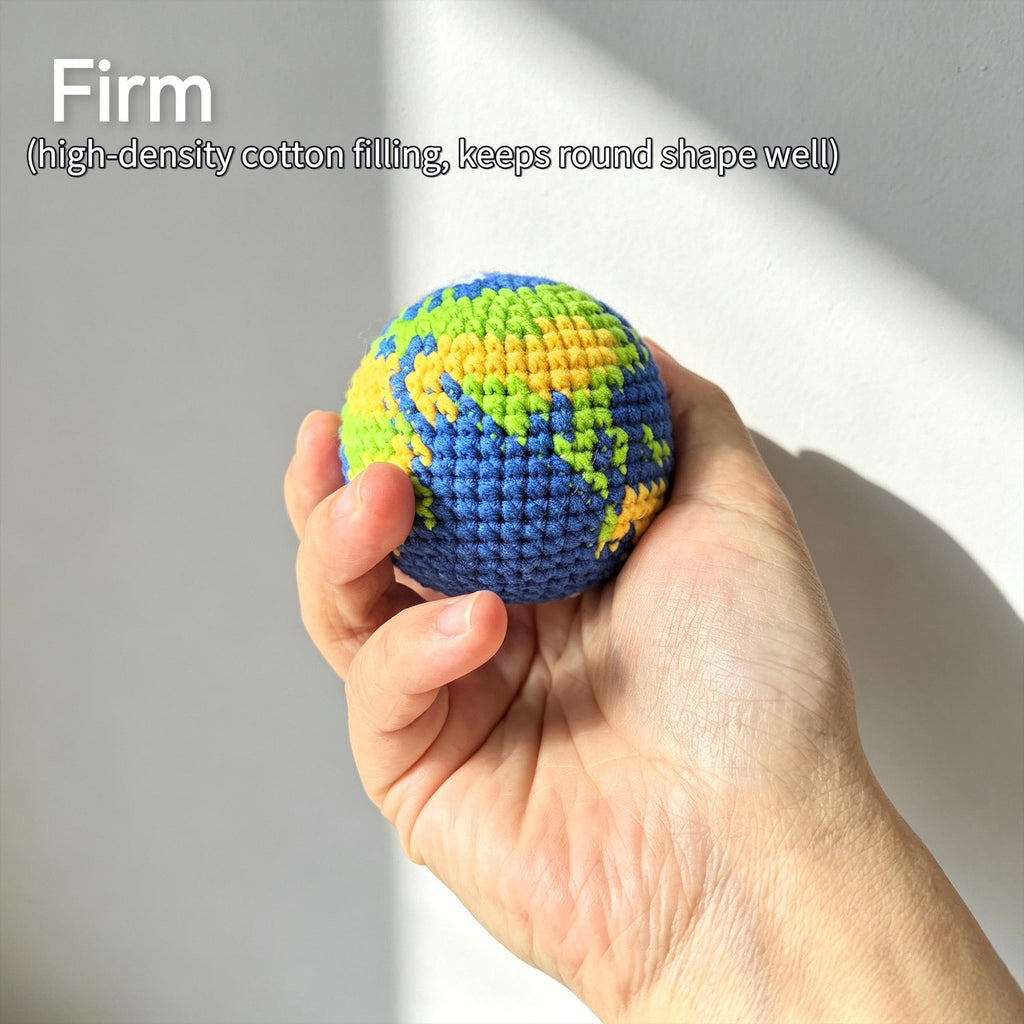 Crochet Earth Plush | Handmade Amigurumi Globe | Educational Toy