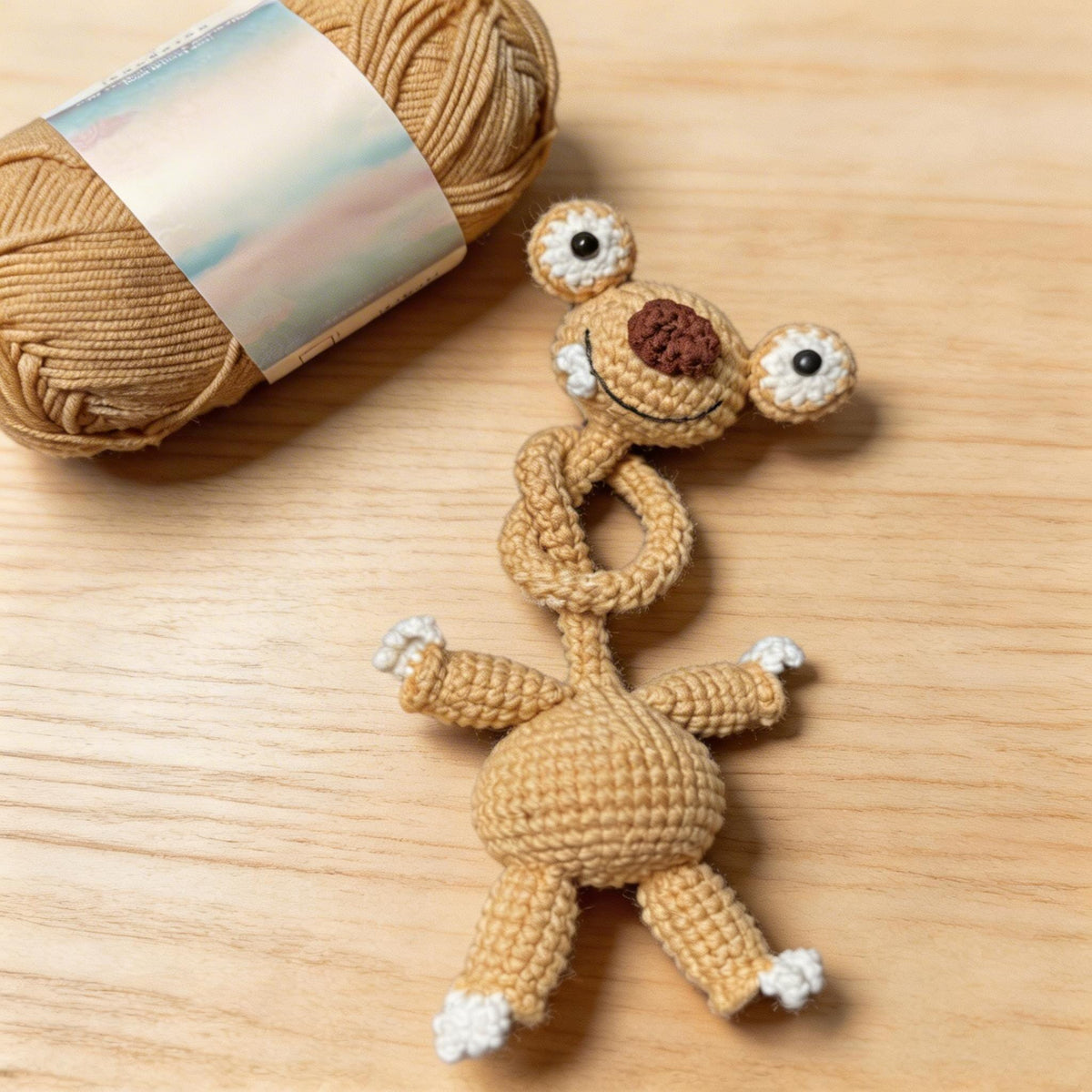 Crochet Sloth Bag Charm, Bendable Neck Plush Keychain, Kawaii Backpack Accessory
