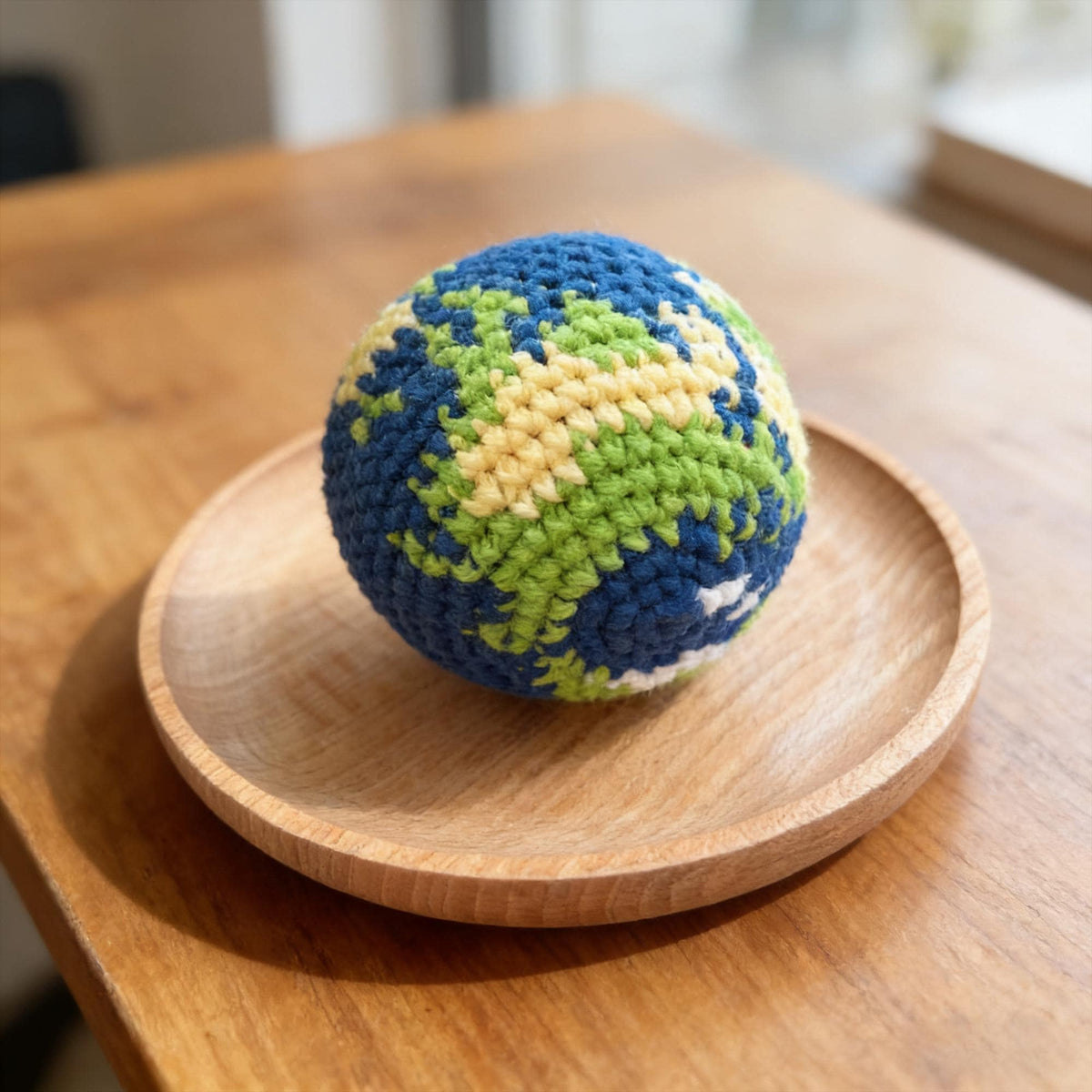 Crochet Earth Plush | Handmade Amigurumi Globe | Educational Toy
