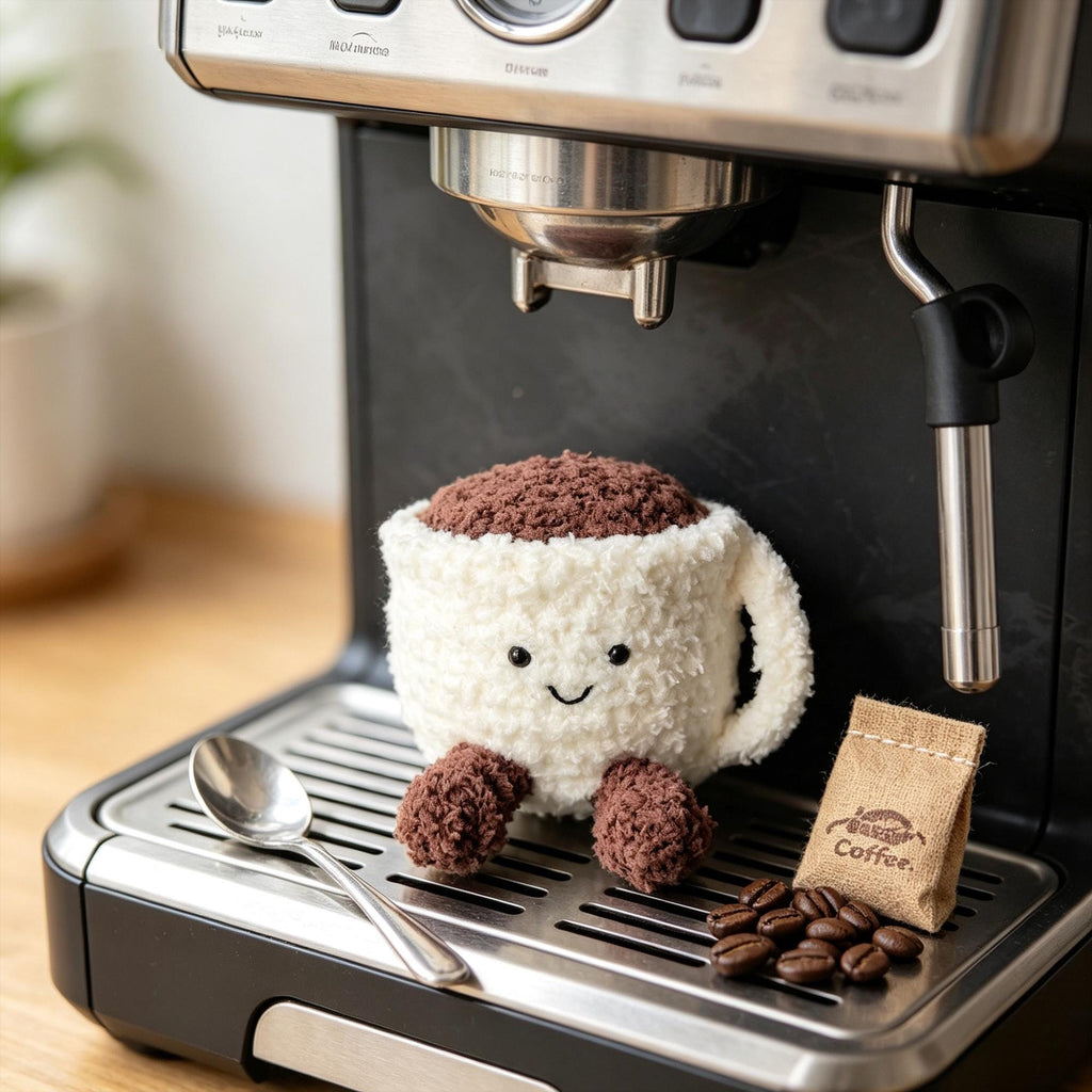 Crochet Coffee Cup Plush | Handmade Latte Mug Amigurumi | Coffee Lover Gift