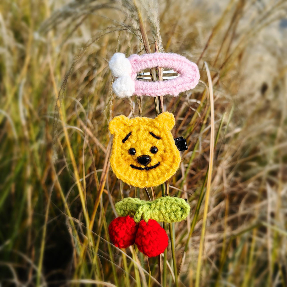 Handmade Crochet Hair Clips, Animal & Fruit Hair Accessories, Gift for Kids and Adults