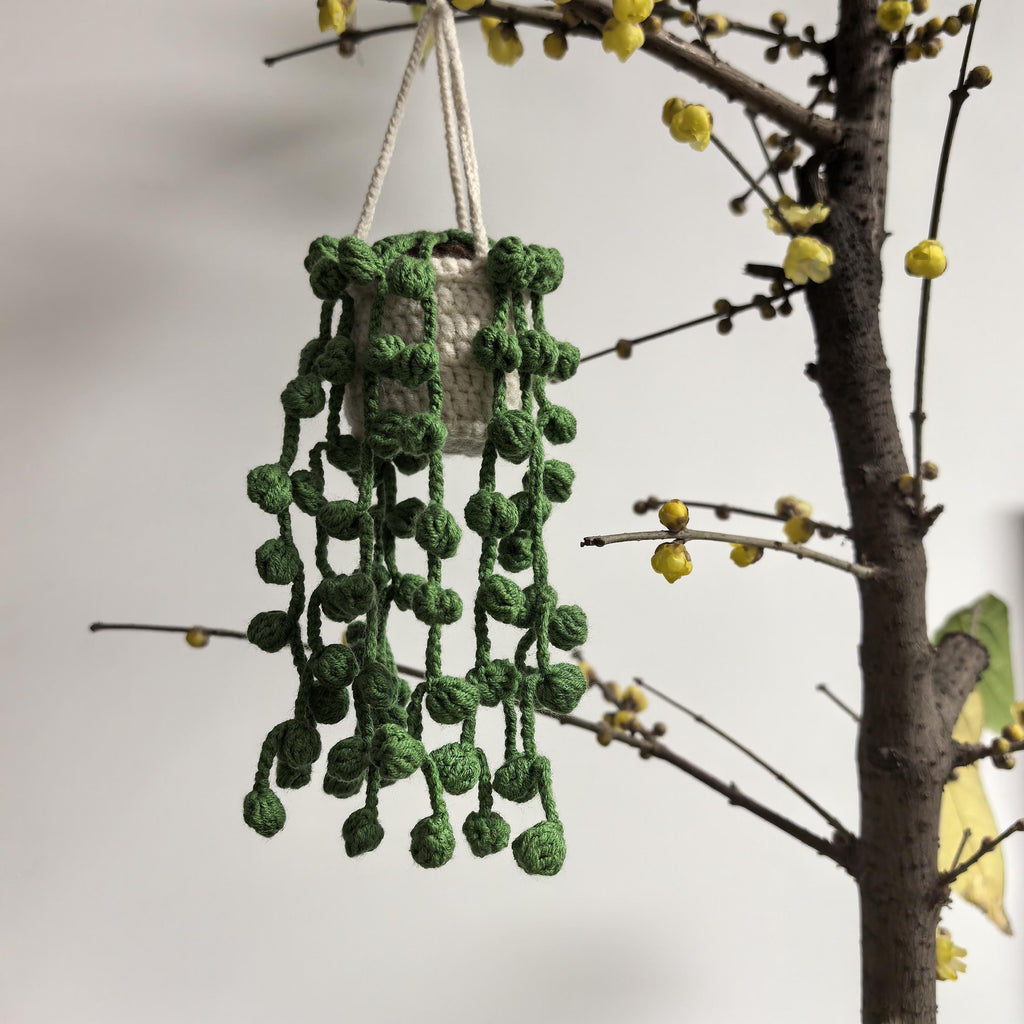 Handmade Crochet Hanging, Plant Car Charm or Home Decor