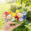 Crochet Flower Doll Keychain, Handmade Kawaii Flower Plush, Amigurumi Bag Charm,  Gift for Her