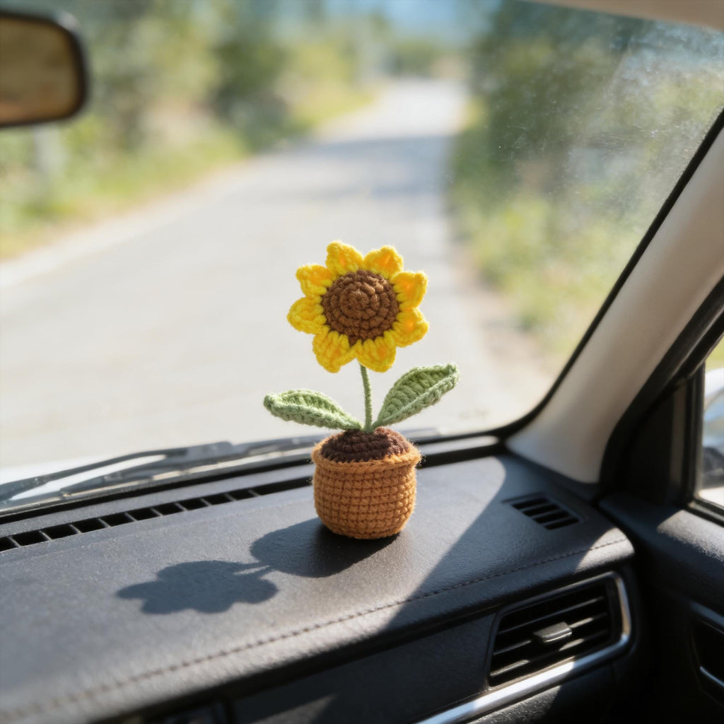 Crochet Sunflower Pot|Amigurumi Sunflower Gift | Mini Potted Plant