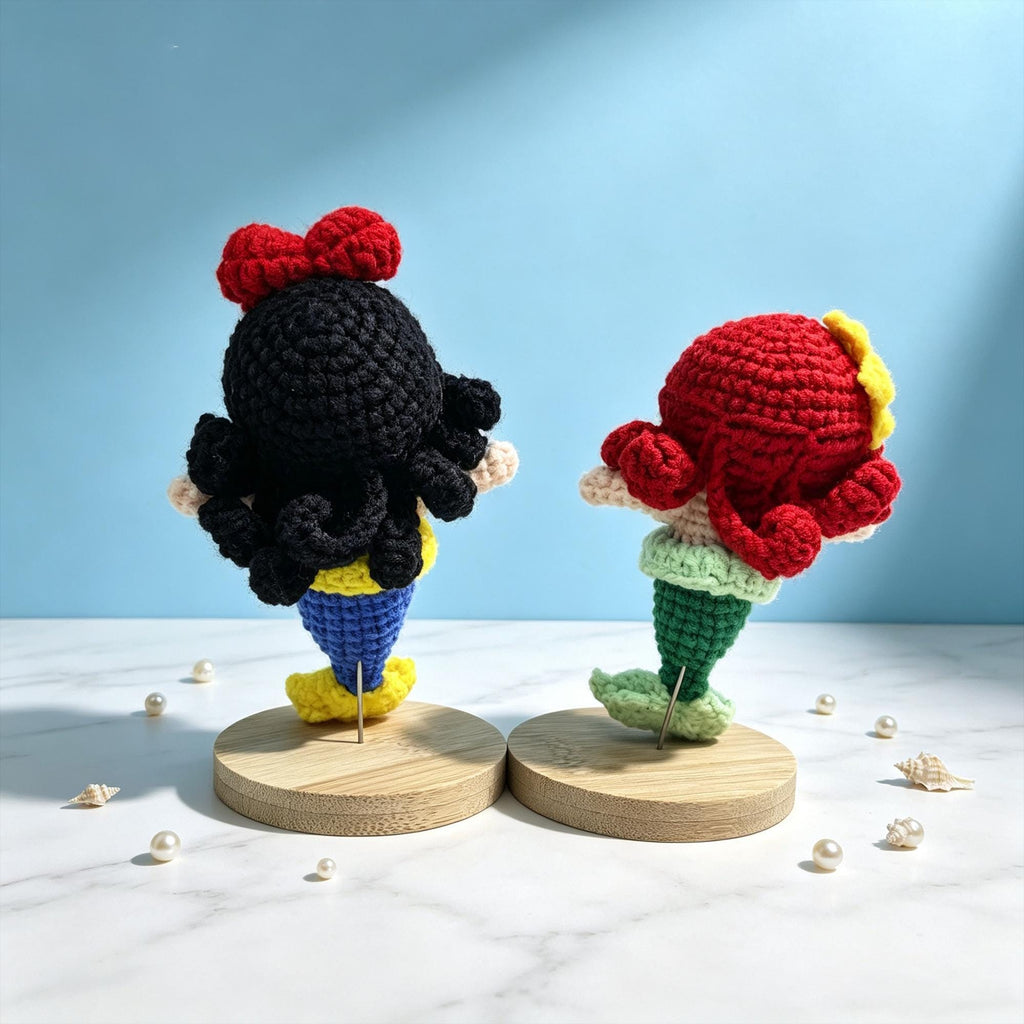 Crochet Mermaid Doll | Handmade Amigurumi Princess |  Ocean Decor | Mermaid Inspired Gift | Desk Ornament