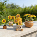Crochet Sunflower Pot|Amigurumi Sunflower Gift | Mini Potted Plant