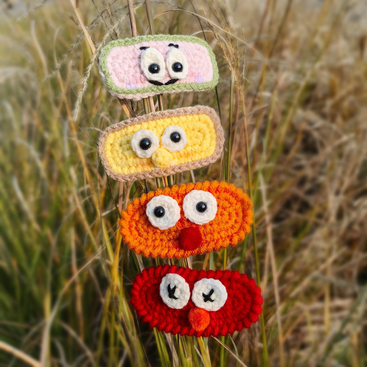 Handmade Crochet Hair Clips, Animal & Fruit Hair Accessories, Gift for Kids and Adults