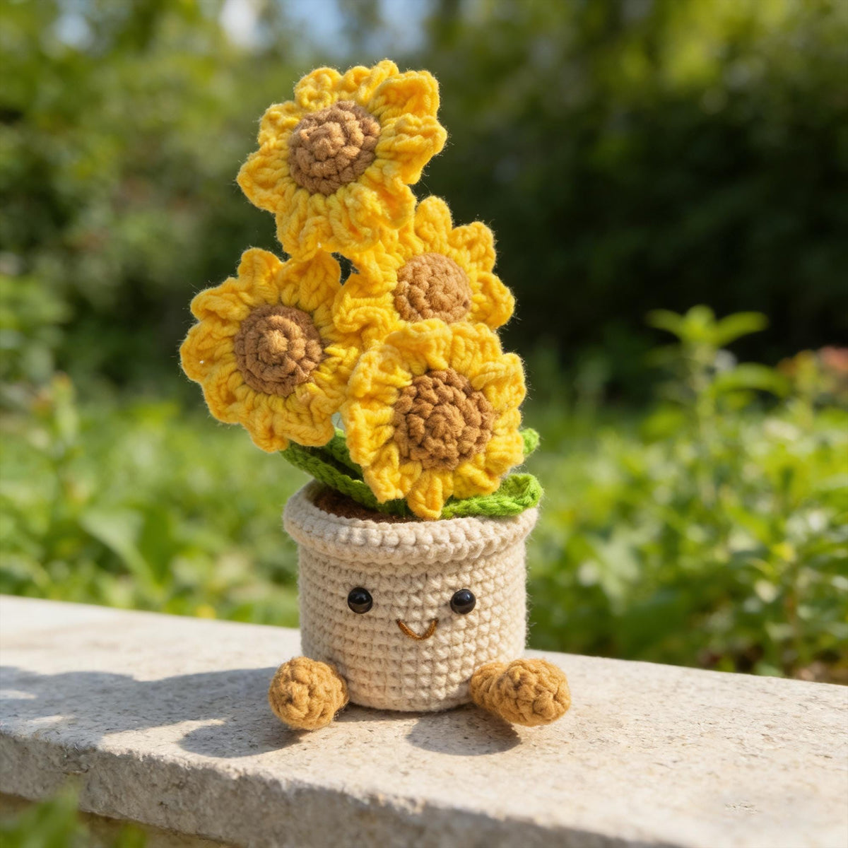 Crochet Sunflower Pot|Amigurumi Sunflower Gift | Mini Potted Plant