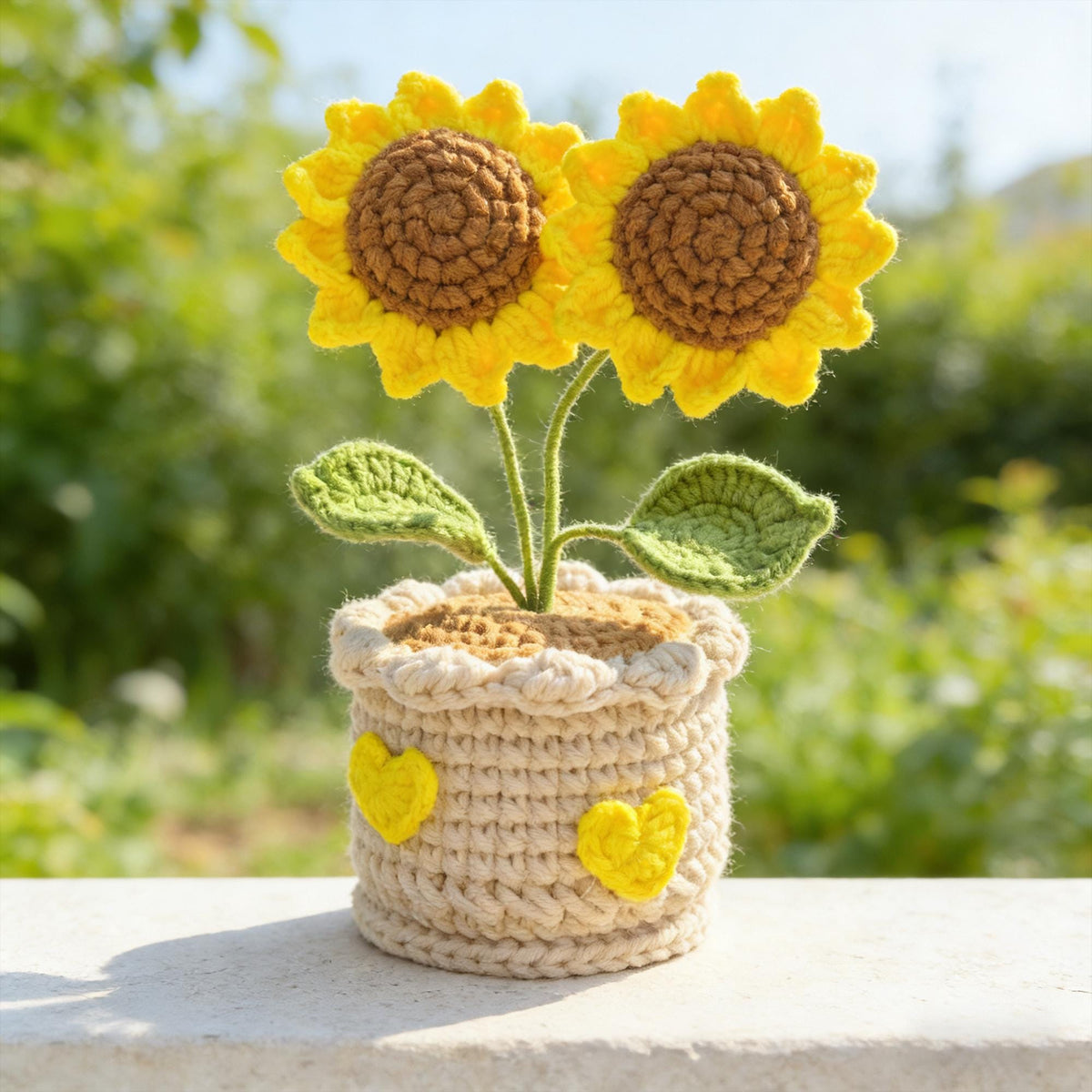 Crochet Sunflower Pot|Amigurumi Sunflower Gift | Mini Potted Plant