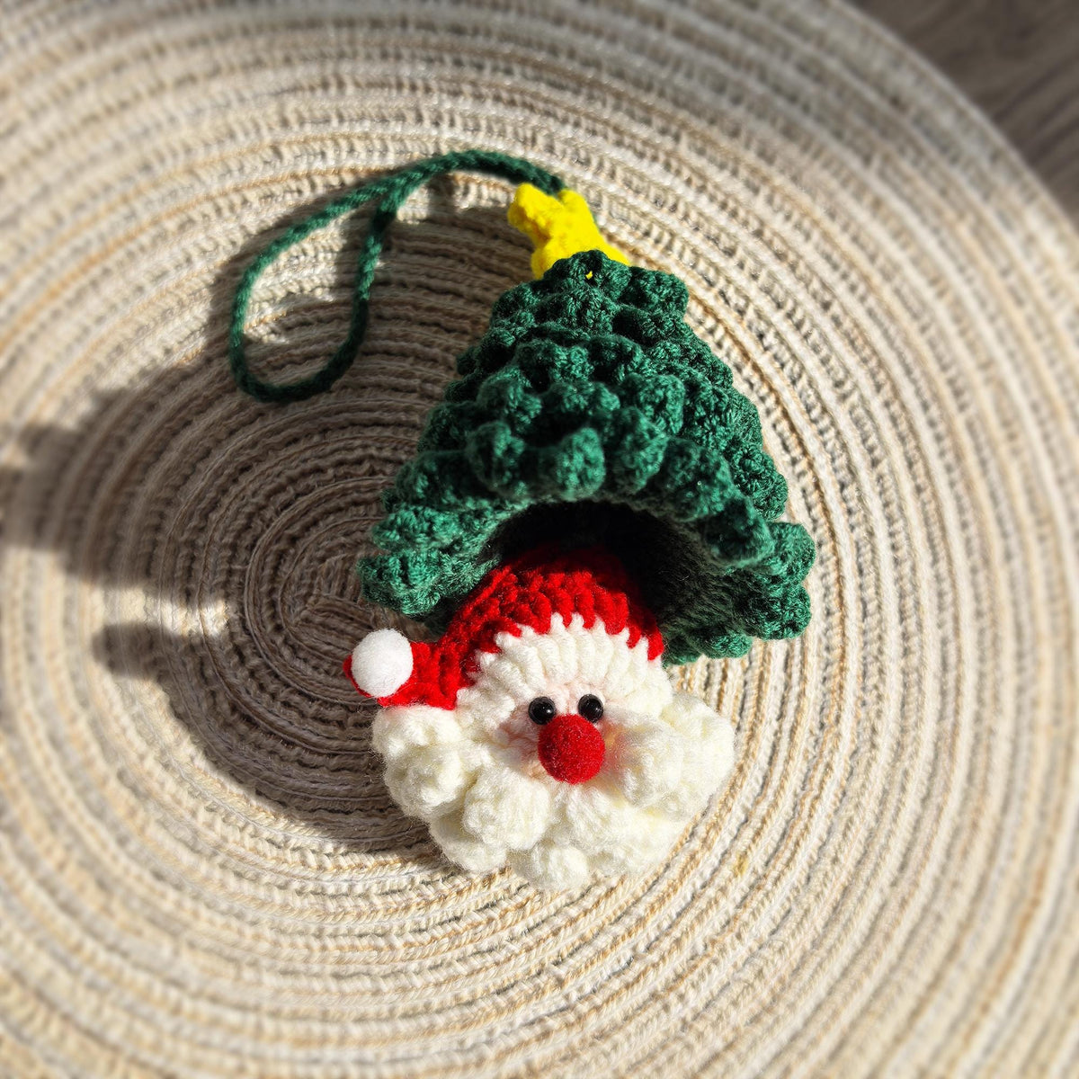 Handmade Crochet Christmas Tree Ornament, Hanging Decoration, keychain, Gift for Christmas