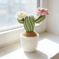 Handmade Crochet Cactus in Pot,  Amigurumi Plant Gift, Desk Decor, Small Gift
