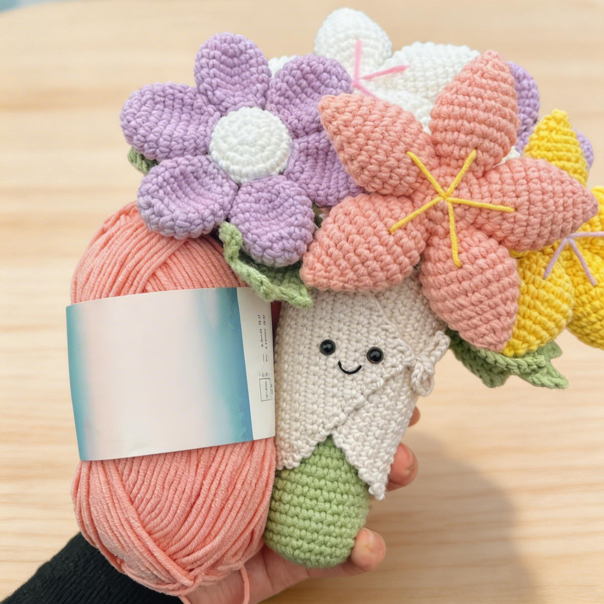 Crochet Flower Bouquet, Handmade Amigurumi Flowers, Desk Decor, Flower Gift for Her
