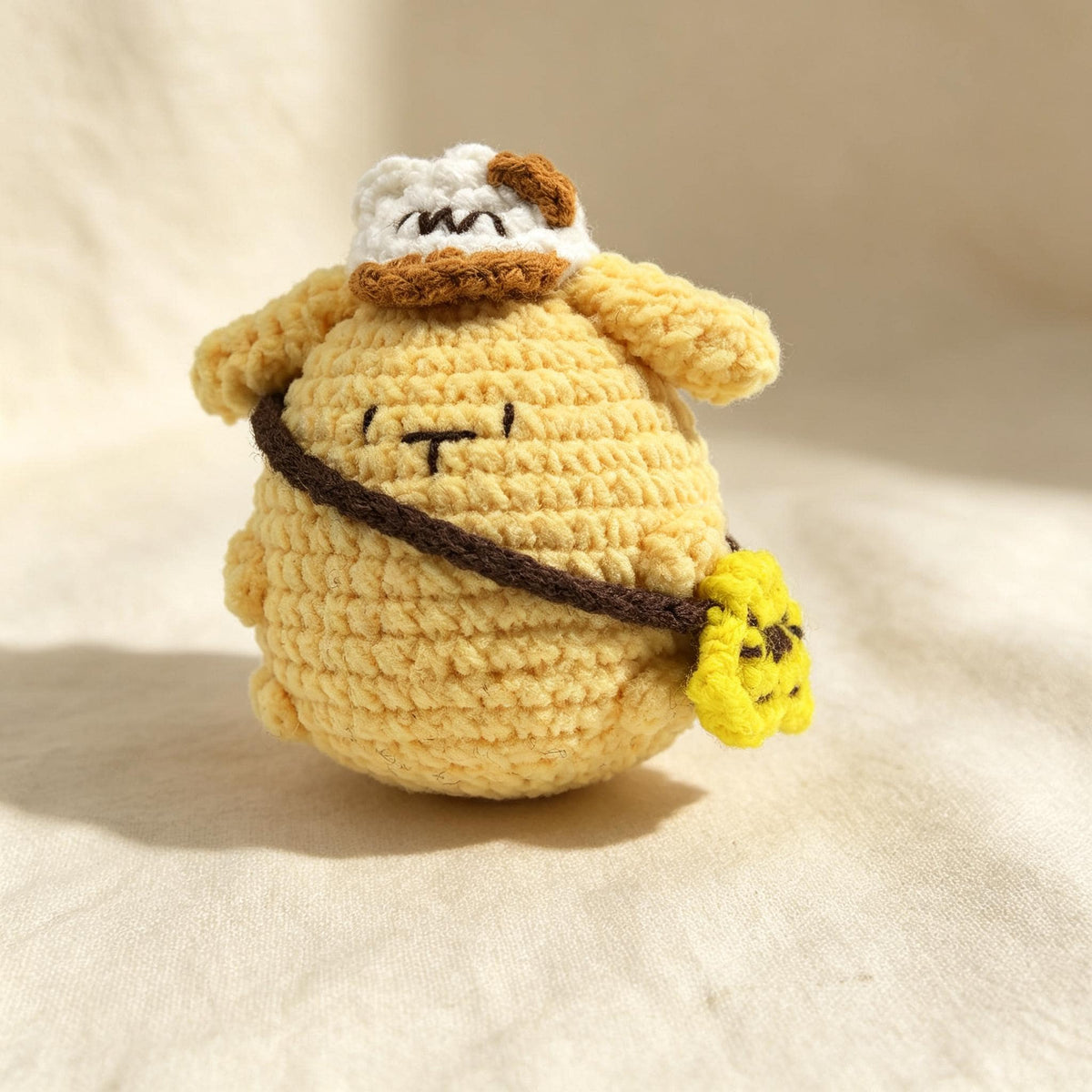 Crochet Round Animal Plush Set Handmade Mini Amigurumi Desk Decor Gift