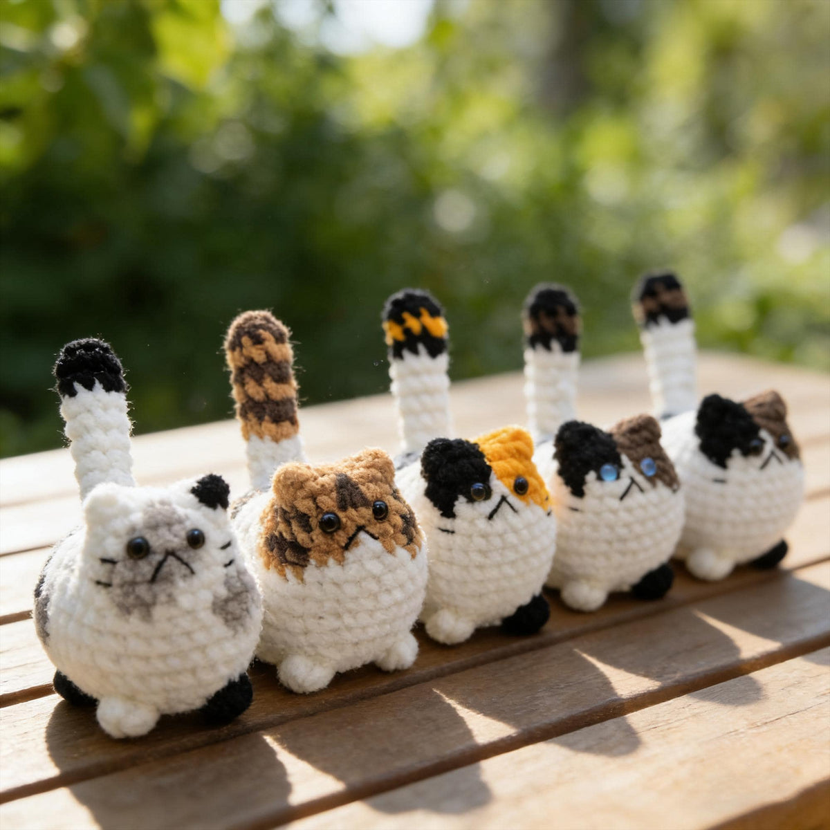 Crochet Mini Cat Plush Key Chain, Handmade Amigurumi Kitty (5cm), Gift for Cat Lovers