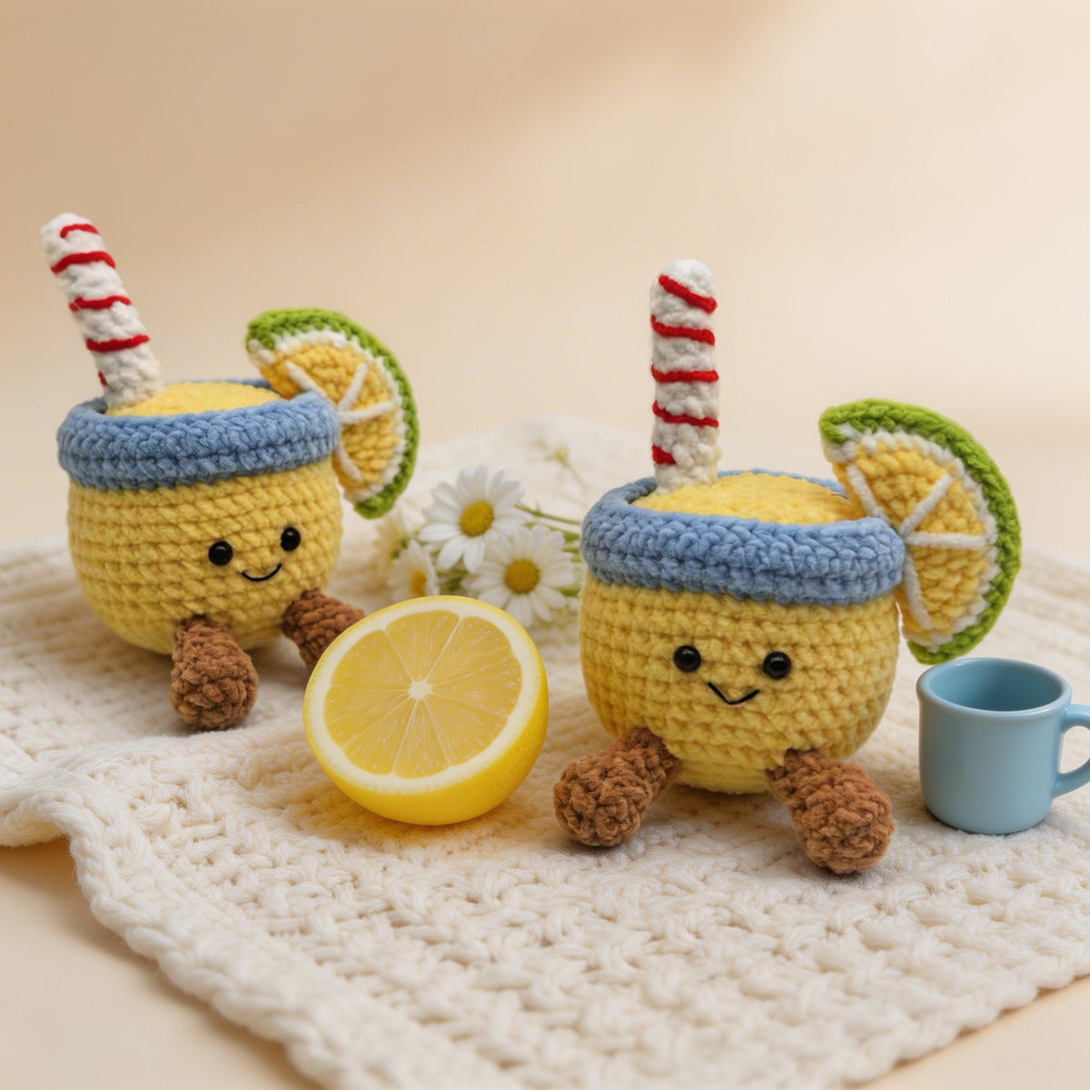 Crochet Jellycat inspired Plush, Handmade Amigurumi Teapot and Dessert Dolls,  Desk Decor Gift