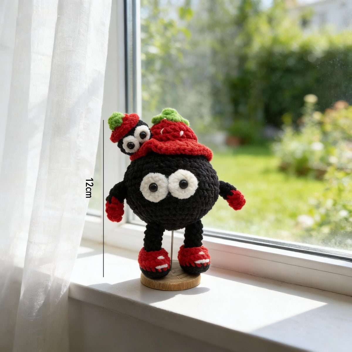 Handmade Black Round Crochet Plushies