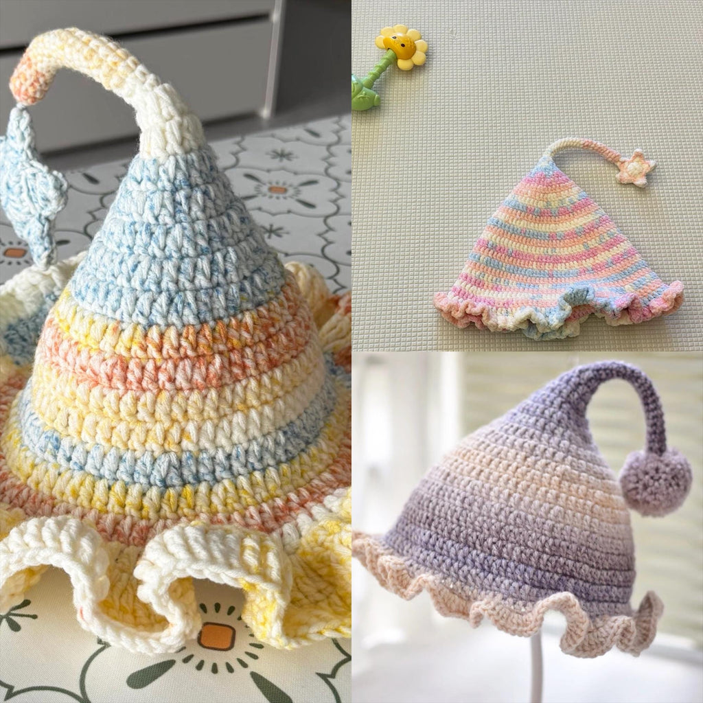 Handmade Crochet Elf Hat with Star | Custom Size
