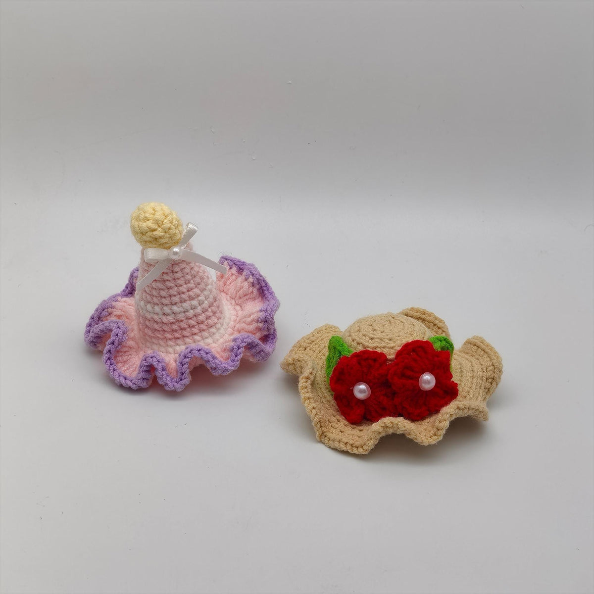 Handmade Crochet 3D Hair Clip |  Kawaii Hair Accessory | Amigurumi Bow & Hat  |  Gift for Girls