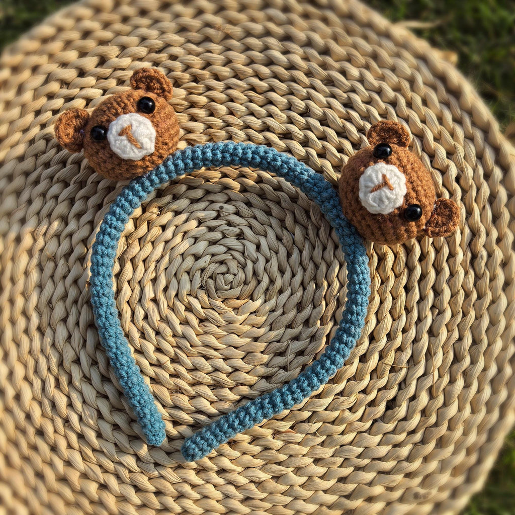 Crochet Kawaii Headband, Handmade Animal Hairband