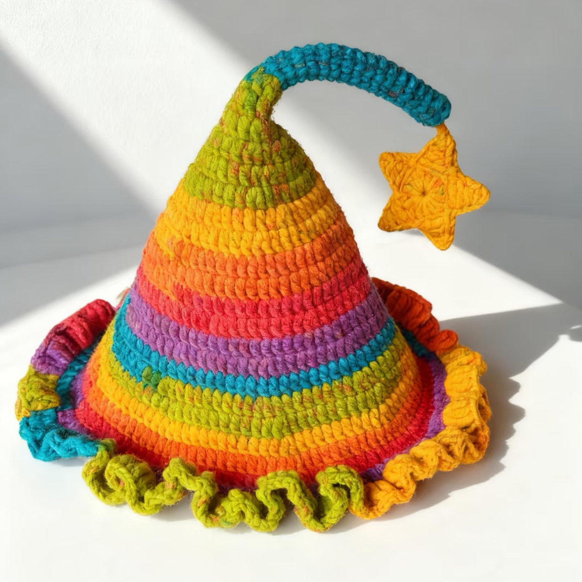 Handmade Crochet Elf Hat with Star | Custom Size