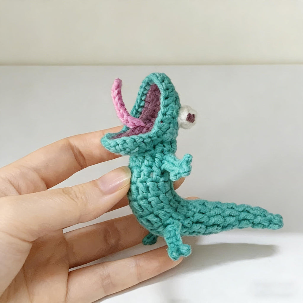 Crochet Mini Lizard Keychain | Handmade Amigurumi Animal Toy | Crocodile Doll | Funny Gift | Bag Charm