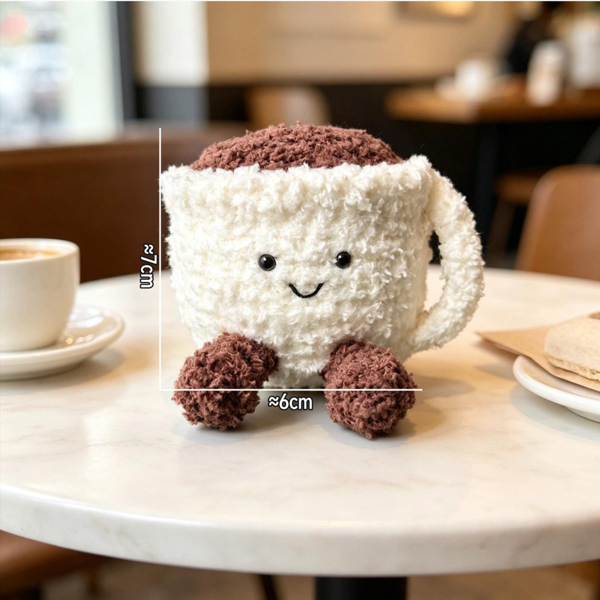 Crochet Coffee Cup Plush | Handmade Latte Mug Amigurumi | Coffee Lover Gift