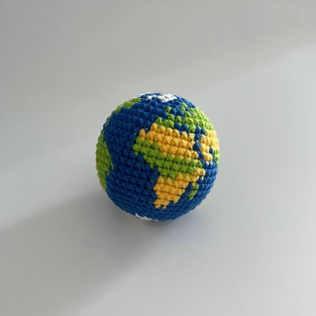 Crochet Earth Plush | Handmade Amigurumi Globe | Educational Toy