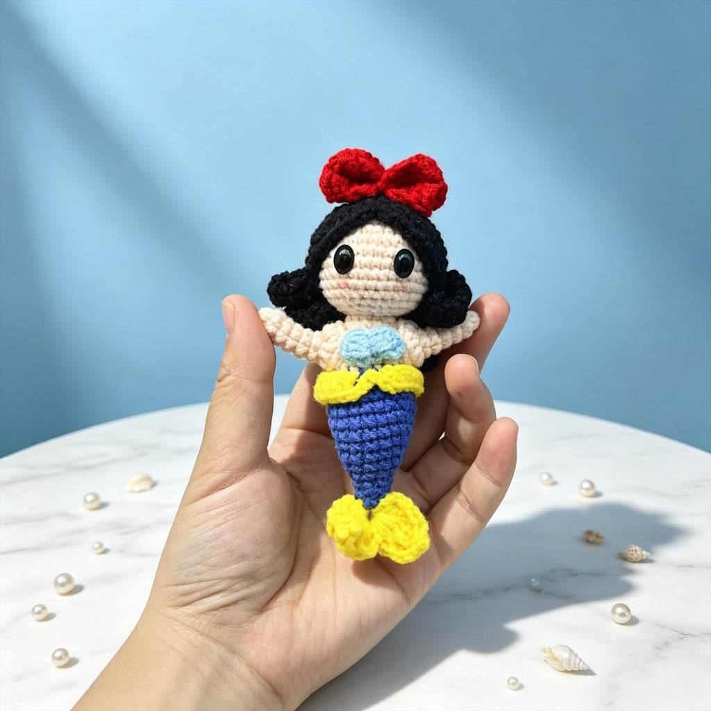 Crochet Mermaid Doll | Handmade Amigurumi Princess |  Ocean Decor | Mermaid Inspired Gift | Desk Ornament