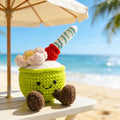 Crochet Tropical Drink Plush, Handmade Amigurumi Summer Dessert Doll, Desk Decor Gift