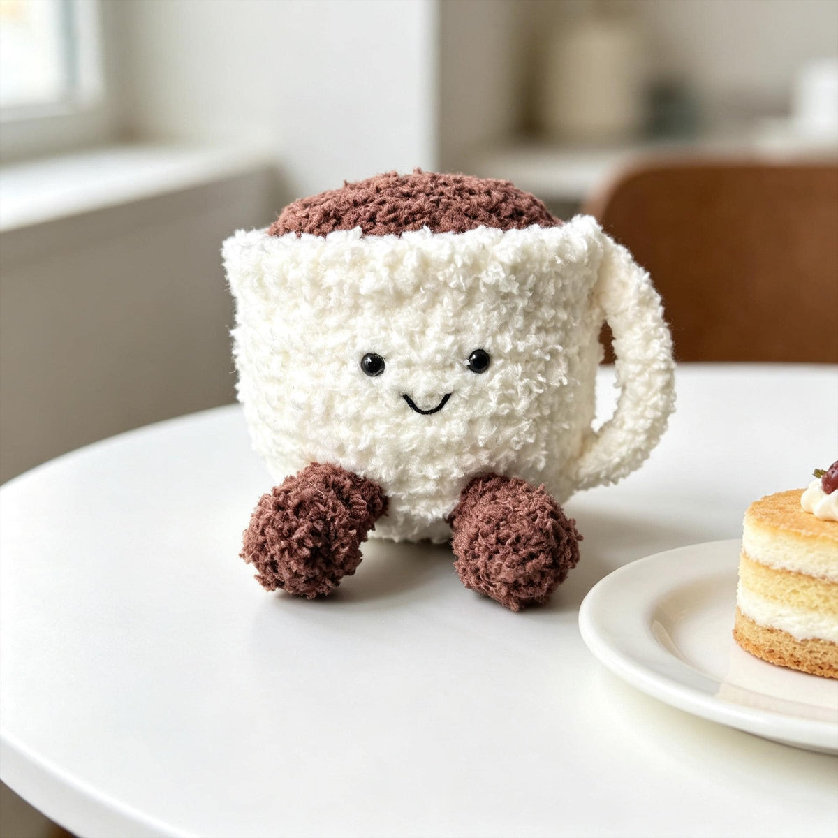 Crochet Coffee Cup Plush | Handmade Latte Mug Amigurumi | Coffee Lover Gift