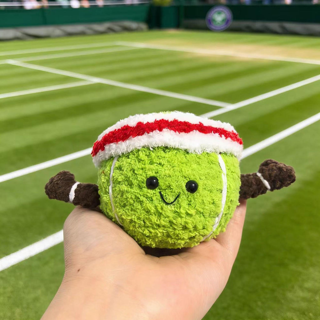 Crochet Tennis Keychain, Handmade Plush, Sports Keyring, Athlete Gift, Tennis Lover