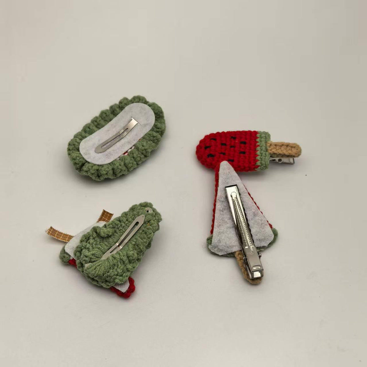 Crochet Watermelon Hair Clip, Handmade Fruit Hair Accessory, Gift for Girls